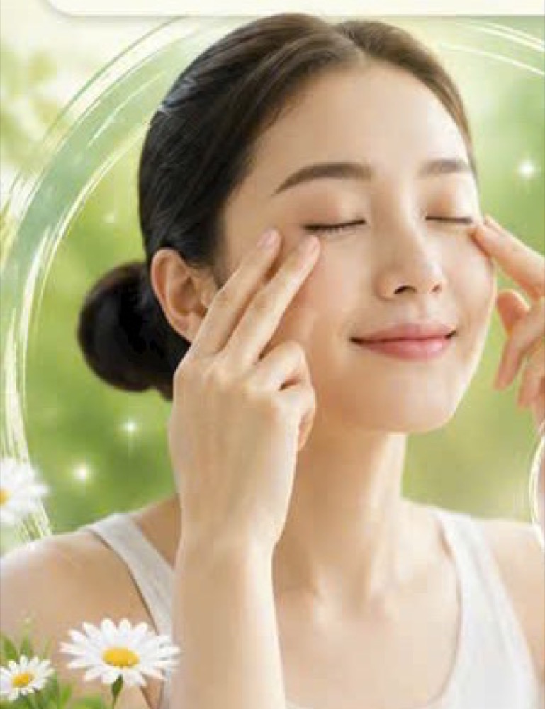 Khách thư giãn vùng mắt trong buổi dưỡng sinh